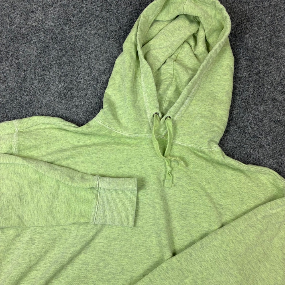Old Navy Lime Green Heathered Pullover Hoodie Raw Hem Womens Size‎ Small